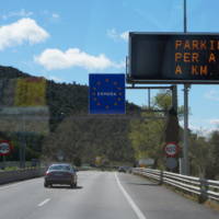 Einfahrt nach Spanien